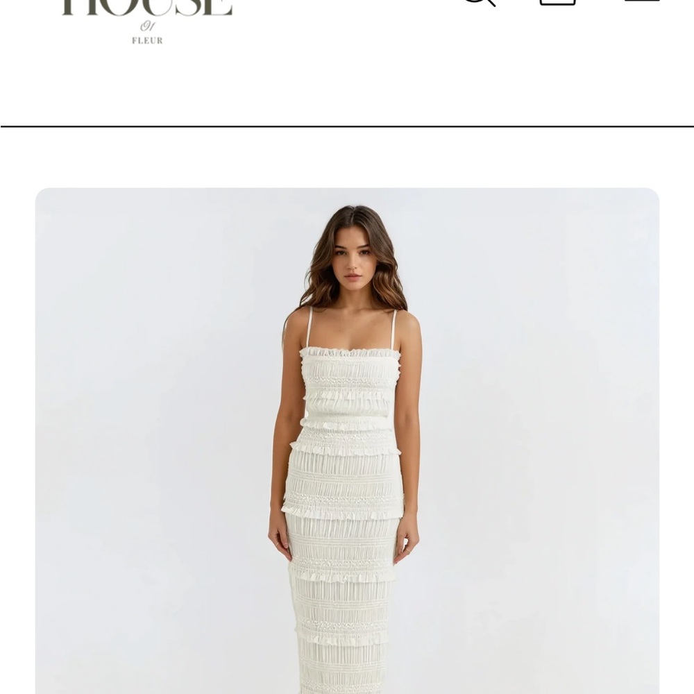 House of Fleur Sabrina vintage ruched maxi bodycon dress